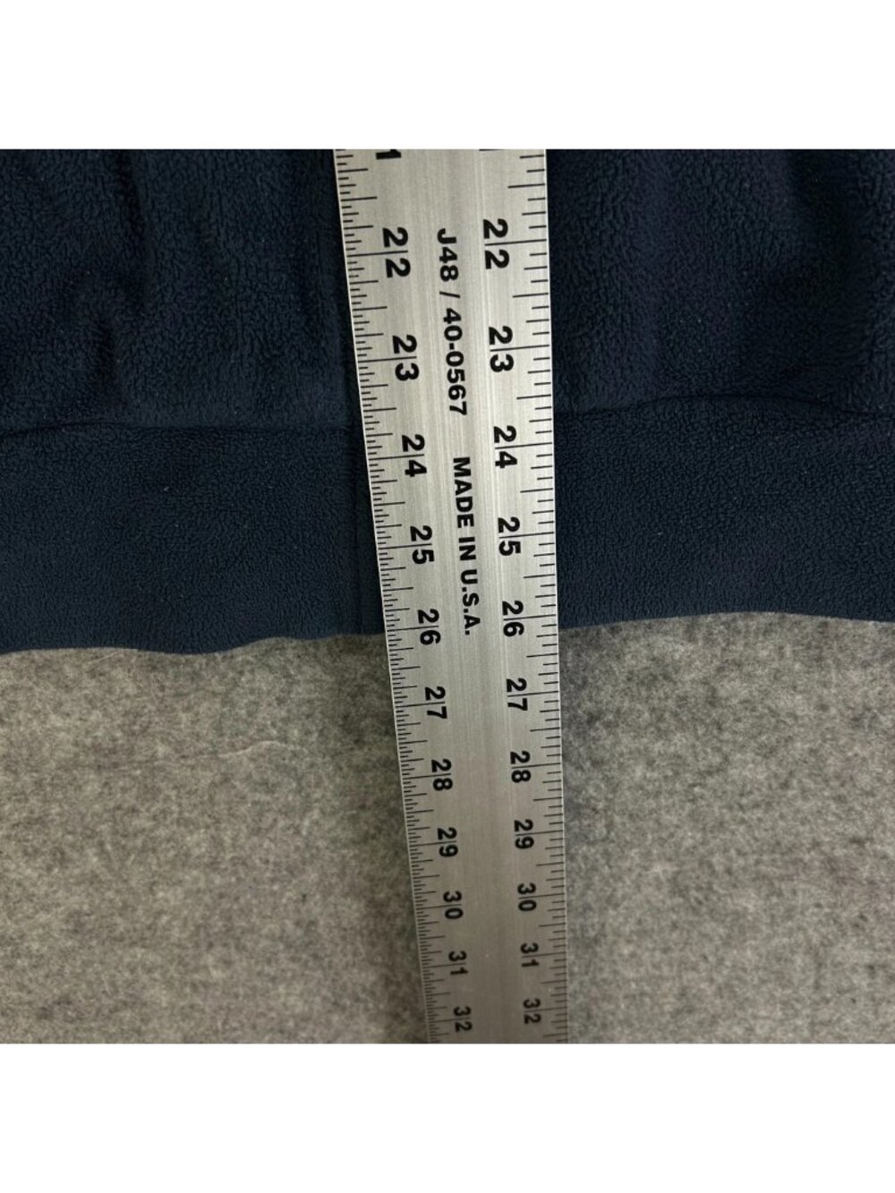 Lacoste Full Zip Fleece Jacket Mens 4 Lg Blue Embroidered Big Logo Long "Read" - Picture 10 of 10